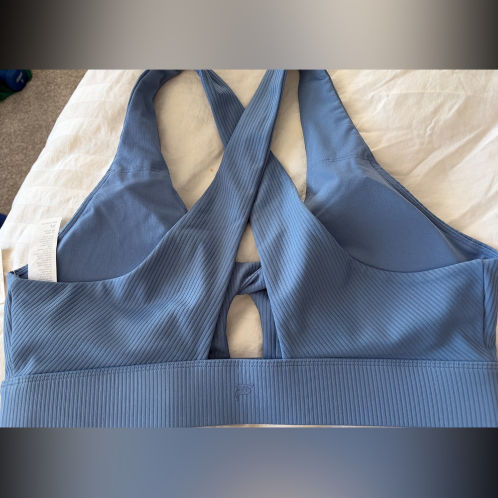 Fabletics Blue Ribbed Bra - Picture 5 of 5